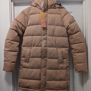 O'Neill Control Jacket Puffer Winter Jacket in beige/tan, size small